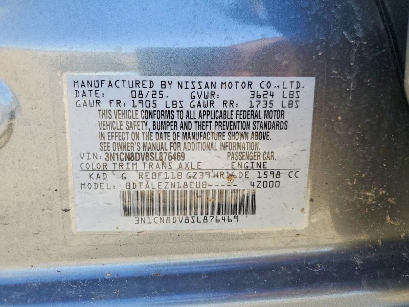 Aukcja sprzedaży 2025 Nissan Versa, vin: 3N1CN8DV8SL876469, numer aukcji: 45961556