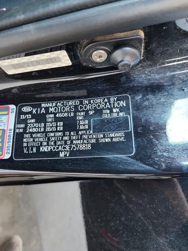 2014 Kia Sportage მანქანა იყიდება აუქციონზე, vin: KNDPCCAC3E7578818, აუქციონის ნომერი: 47364856