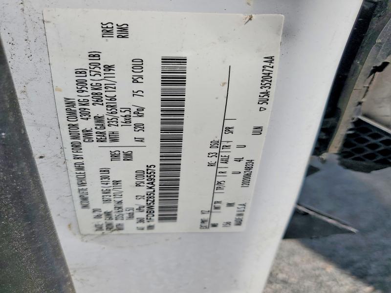 2020 Ford Transit მანქანა იყიდება აუქციონზე, vin: 1FDBW5Z85LKA95575, აუქციონის ნომერი: 79966625