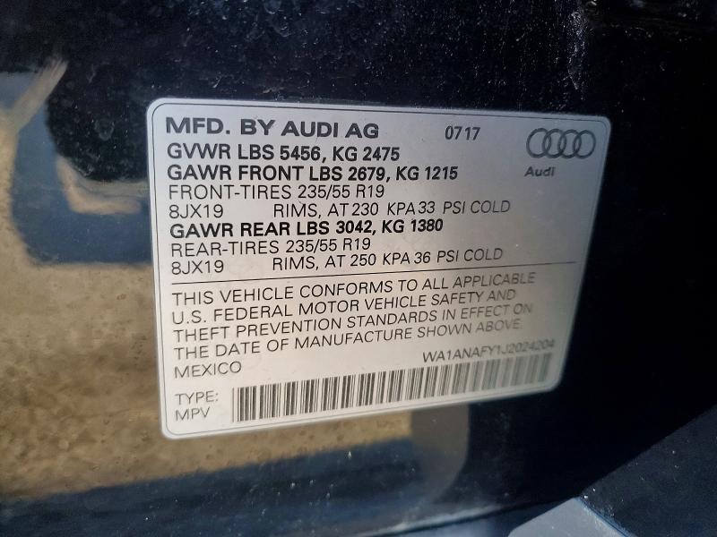 Продаж на аукціоні авто 2018 Audi Q5, vin: WA1ANAFY1J2024204, номер лоту: 46987466