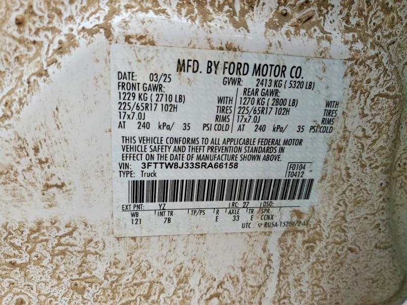 Aukcja sprzedaży 2025 Ford Maverick, vin: 3FTTW8J33SRA66158, numer aukcji: 79724625