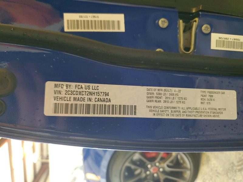 Продажа на аукционе авто 2022 Dodge Charger, vin: 2C3CDXCT2NH157794, номер лота: 45723416
