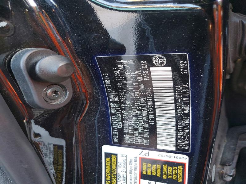 45773206 :رقم المزاد ، 4T1BF1FK6HU449348 vin ، 2017 Toyota Camry مزاد بيع