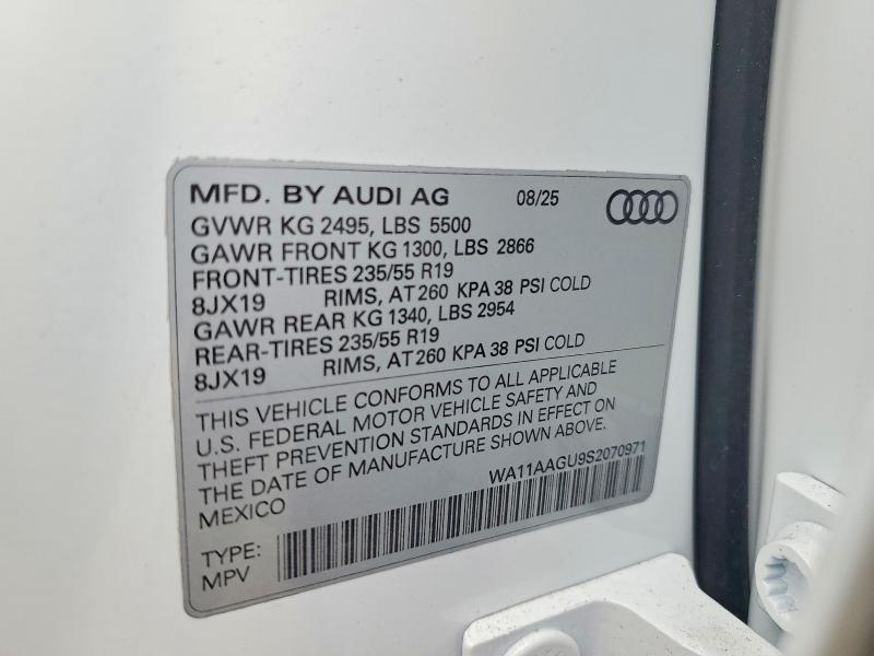Aukcja sprzedaży 2025 Audi Q5, vin: WA11AAGU9S2070971, numer aukcji: 76891245