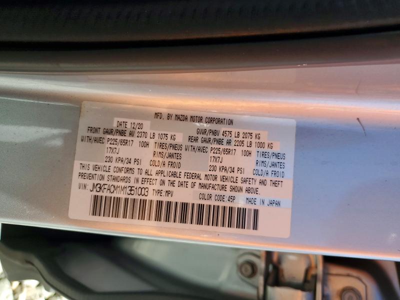 Aukcja sprzedaży 2021 Mazda Cx-5, vin: JM3KFACM1M1351003, numer aukcji: 46335096