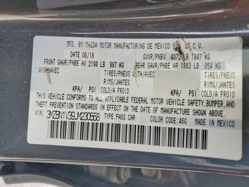 Aukcja sprzedaży 2018 Mazda 3, vin: 3MZBN1V39JM230568, numer aukcji: 41781246