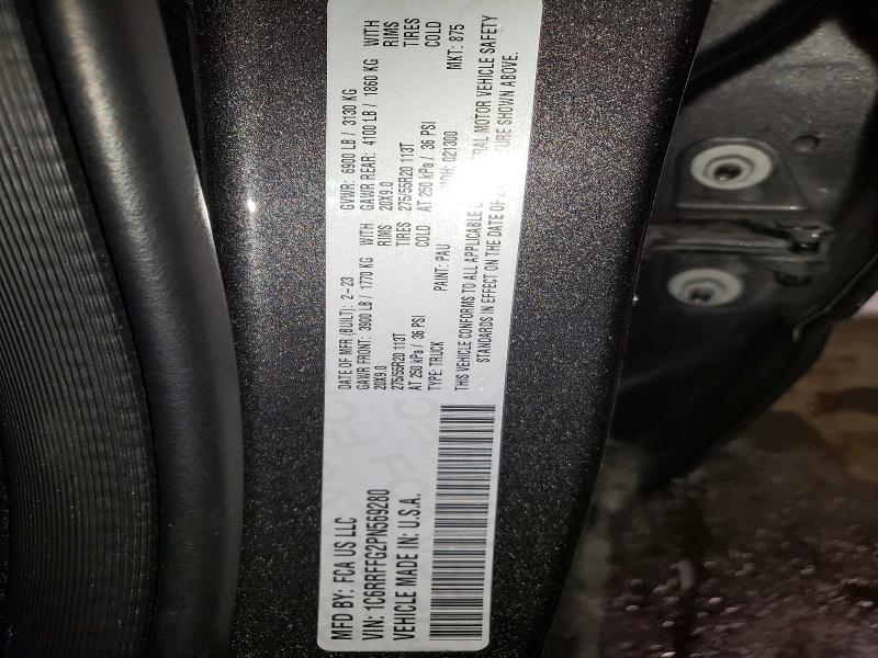 2023 Ram 1500 მანქანა იყიდება აუქციონზე, vin: 1C6RRFFG2PN569280, აუქციონის ნომერი: 46673366