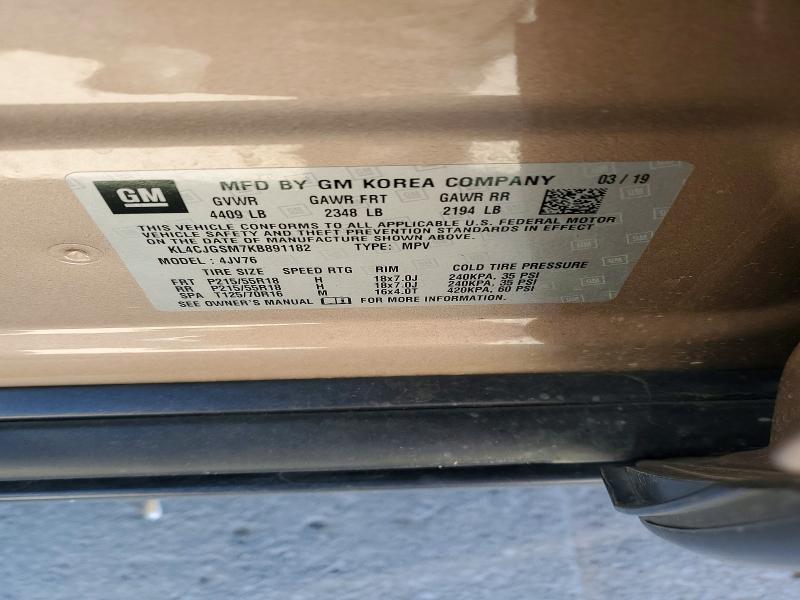 Aukcja sprzedaży 2019 Buick Encore, vin: KL4CJGSM7KB891182, numer aukcji: 79901205