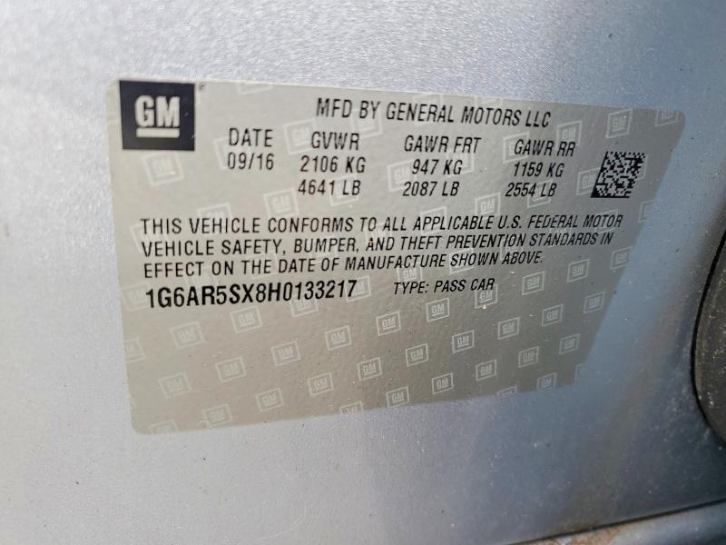 Продажа на аукционе авто 2017 Cadillac Cts, vin: 1G6AR5SX8H0133217, номер лота: 46897456