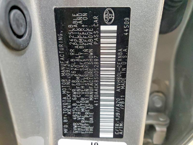 Продаж на аукціоні авто 2025 Toyota Camry, vin: 4T1DAACK8SU052887, номер лоту: 46769496