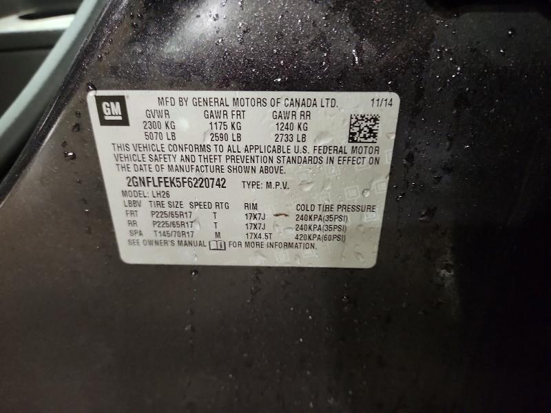 Продаж на аукціоні авто 2015 Chevrolet Equinox, vin: 2GNFLFEK5F6220742, номер лоту: 79641485
