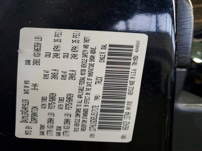 Auction sale of the 2005 Dodge Ram 1500, vin: 1D7HU16D65J517172, lot number: 48190296
