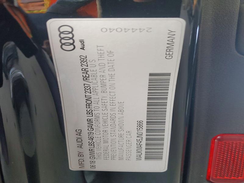 Продажа на аукционе авто 2018 Audi A4, vin: WAUKMAF45JN015866, номер лота: 41942096