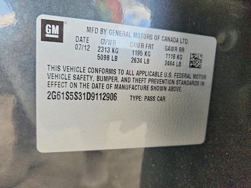 Auction sale of the 2013 Cadillac Xts, vin: 2G61S5S31D9112906, lot number: 78970165