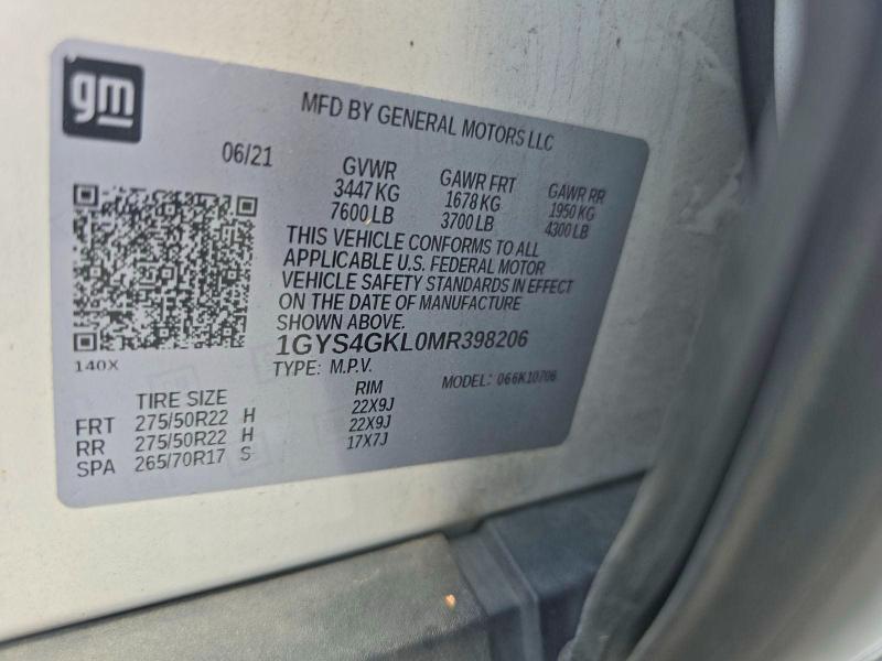 Aukcja sprzedaży 2021 Cadillac Escalade, vin: 1GYS4GKL0MR398206, numer aukcji: 46248616
