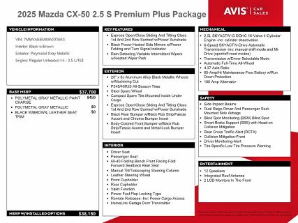 Продаж на аукціоні авто 2025 Mazda Cx-50, vin: 7MMVABEM8SN373643, номер лоту: 47233986