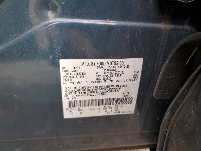 Продаж на аукціоні авто 2016 Ford Edge, vin: 2FMPK4J91GBC33581, номер лоту: 47519566