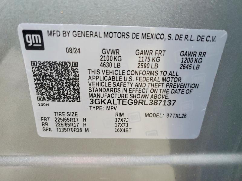 Auction sale of the 2024 Gmc Terrain, vin: 3GKALTEG9RL387137, lot number: 79713165