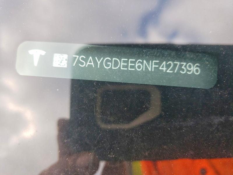 79349795 :رقم المزاد ، 7SAYGDEE6NF427396 vin ، 2022 Tesla Model Y مزاد بيع