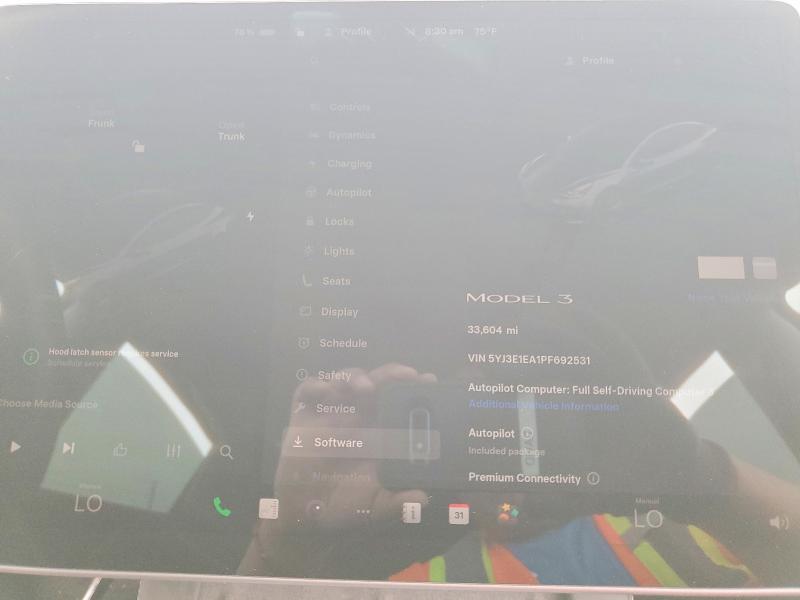 2023 Tesla Model 3 მანქანა იყიდება აუქციონზე, vin: 5YJ3E1EA1PF692531, აუქციონის ნომერი: 47792216