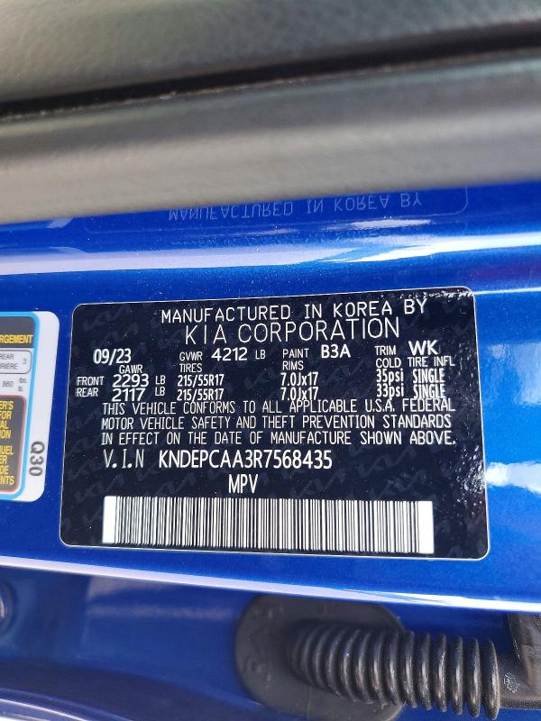 Aukcja sprzedaży 2024 Kia Seltos, vin: KNDEPCAA3R7568435, numer aukcji: 46506526