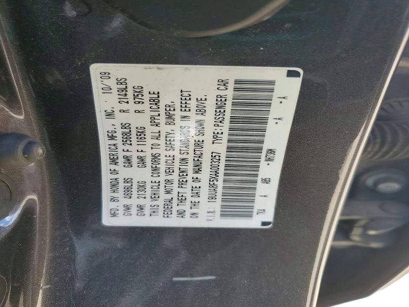 79603135 :رقم المزاد ، 19UUA8F5XAA003257 vin ، 2010 Acura Tl مزاد بيع