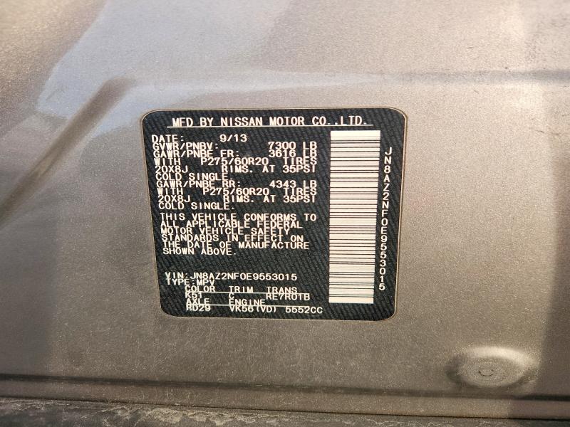Продаж на аукціоні авто 2014 Infiniti Qx80, vin: JN8AZ2NF0E9553015, номер лоту: 46444266