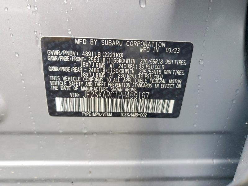Продажа на аукционе авто 2023 Subaru Forester, vin: JF2SKARC1PH459167, номер лота: 46196326