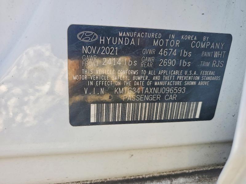 Aukcja sprzedaży 2022 Genesis G70, vin: KMTG34TAXNU096593, numer aukcji: 48272466