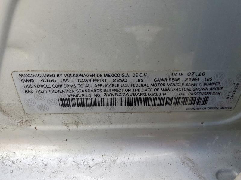 Продажа на аукционе авто 2010 Volkswagen Jetta, vin: 3VWRZ7AJ9AM162119, номер лота: 46958806