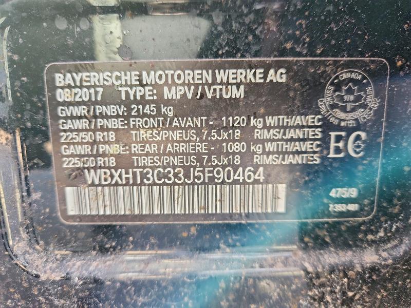 Продаж на аукціоні авто 2018 Bmw X1, vin: WBXHT3C33J5F90464, номер лоту: 46644786