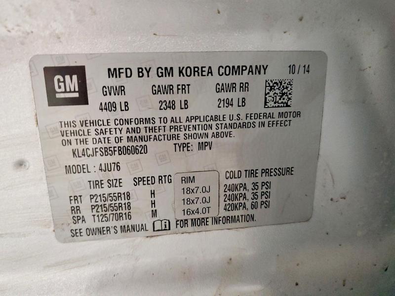 Продаж на аукціоні авто 2015 Buick Encore, vin: KL4CJFSB5FB060620, номер лоту: 79905305