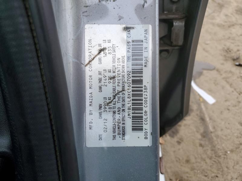 46737936 :رقم المزاد ، JM1BL1L8XC1607092 vin ، 2012 Mazda 3 مزاد بيع
