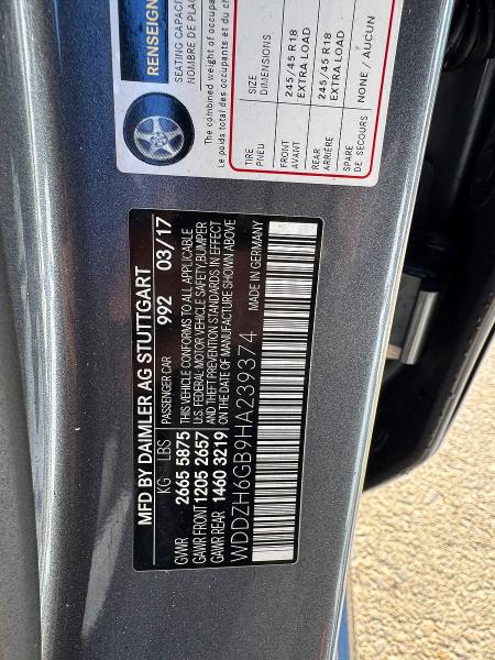 Aukcja sprzedaży 2017 Mercedes-benz E, vin: WDDZH6GB9HA239374, numer aukcji: 46929716