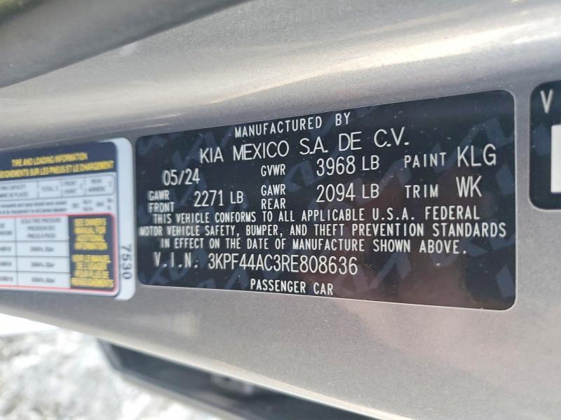 Aukcja sprzedaży 2024 Kia Forte, vin: 3KPF44AC3RE808636, numer aukcji: 45688066