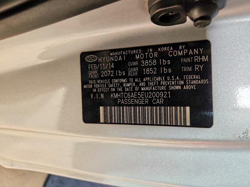 Продажа на аукционе авто 2014 Hyundai Veloster, vin: KMHTC6AE5EU200921, номер лота: 47893566