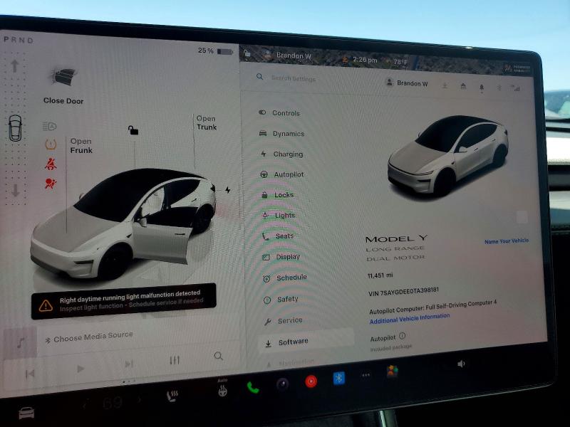 Aukcja sprzedaży 2026 Tesla Model Y, vin: 7SAYGDEE0TA398181, numer aukcji: 77782635