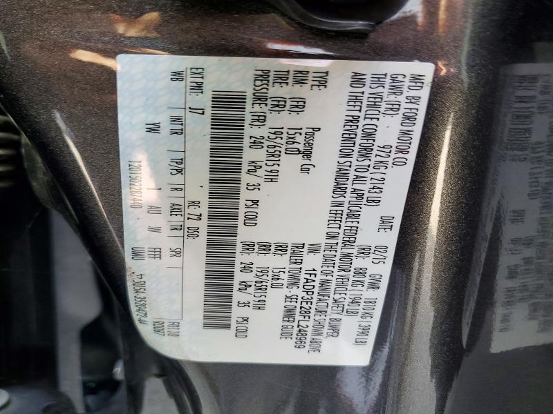 46024156 :رقم المزاد ، 1FADP3E28FL248969 vin ، 2015 Ford Focus مزاد بيع