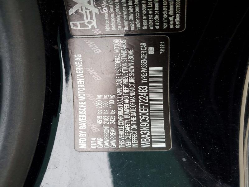 79682875 :رقم المزاد ، WBA3N9C50EF722483 vin ، 2014 Bmw 428 مزاد بيع