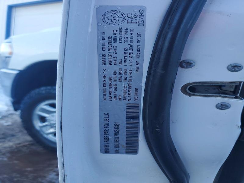 46033286 :رقم المزاد ، 3C6UR5DL7MG542861 vin ، 2021 Ram 2500 مزاد بيع