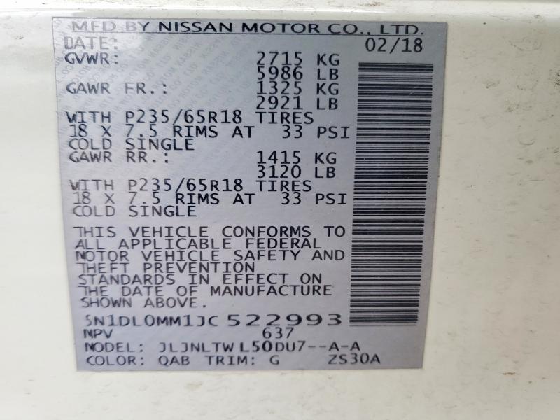 Продажа на аукционе авто 2018 Infiniti Qx60, vin: 5N1DL0MM1JC522993, номер лота: 46175596