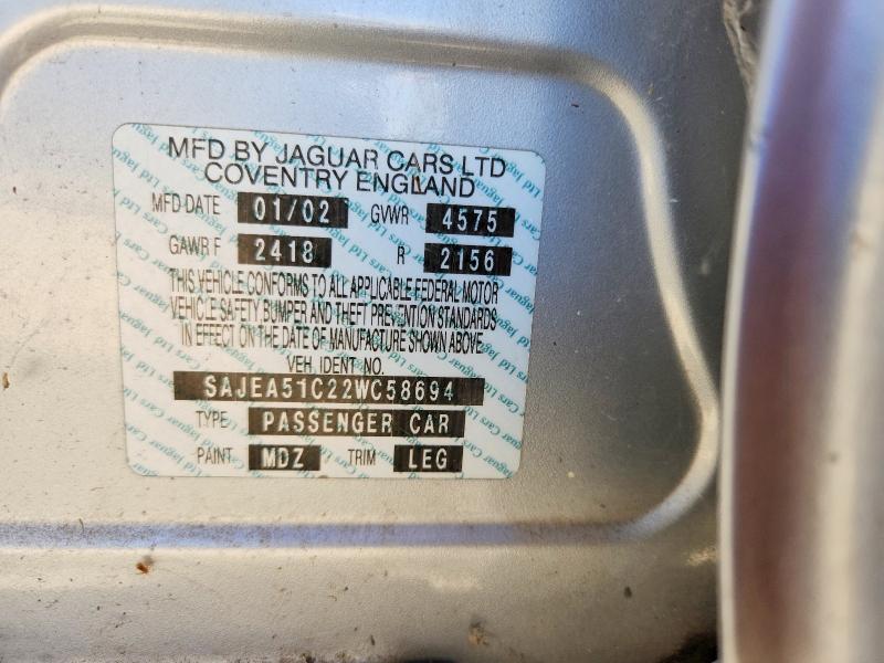 45564996 :رقم المزاد ، SAJEA51C22WC58694 vin ، 2002 Jaguar X-type مزاد بيع