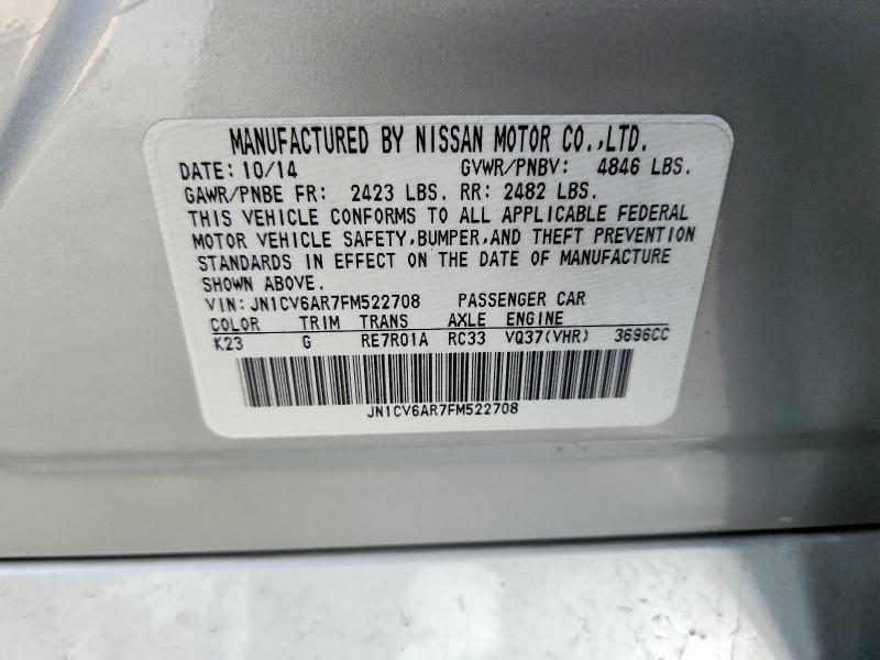 Aukcja sprzedaży 2015 Infiniti Q40, vin: JN1CV6AR7FM522708, numer aukcji: 41894596