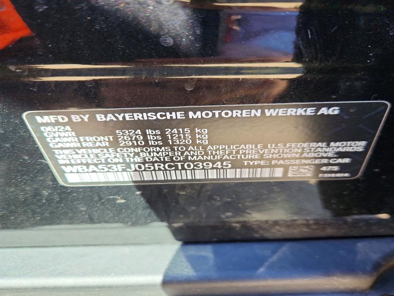Продажа на аукционе авто 2024 Bmw 530, vin: WBA53FJ05RCT03945, номер лота: 47077246
