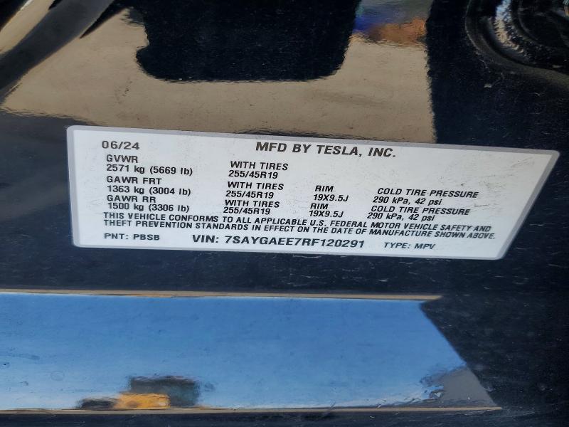 Aukcja sprzedaży 2024 Tesla Model Y, vin: 7SAYGAEE7RF120291, numer aukcji: 45773926