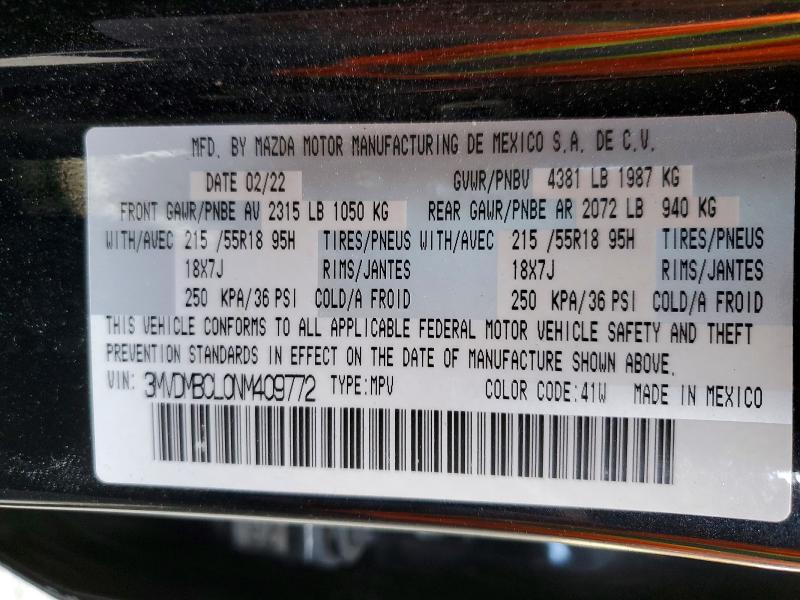 Продаж на аукціоні авто 2022 Mazda Cx-30, vin: 3MVDMBCL0NM409772, номер лоту: 46384086