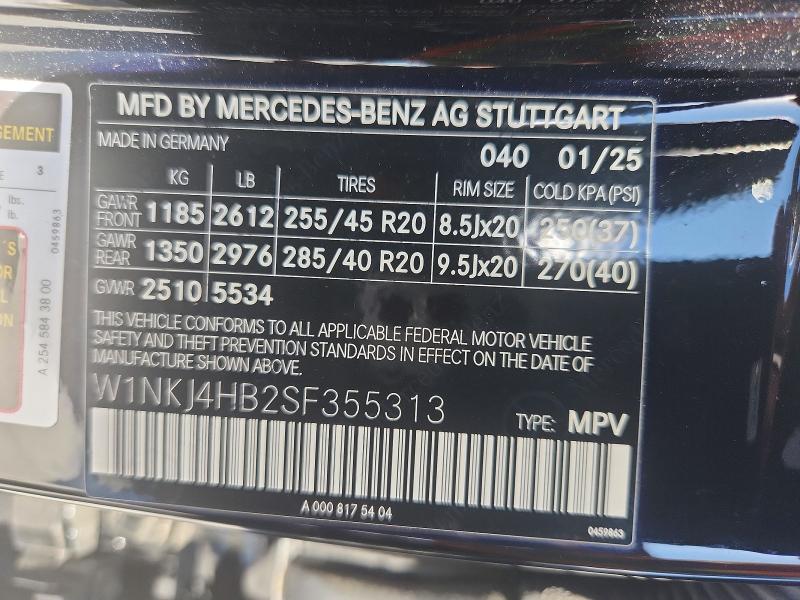 2025 Mercedes-benz Glc Coupe მანქანა იყიდება აუქციონზე, vin: W1NKJ4HB2SF355313, აუქციონის ნომერი: 47594196