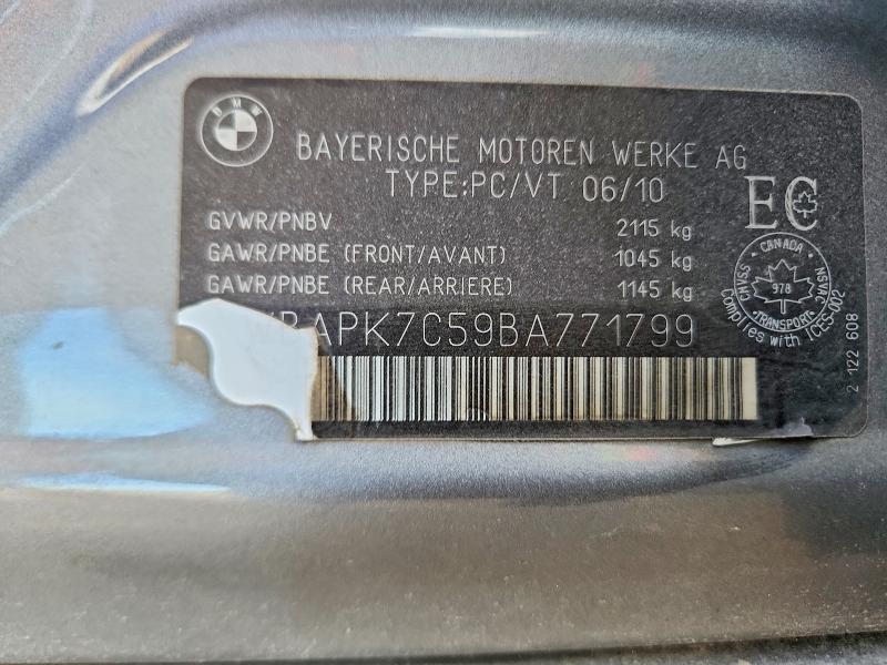 2011 Bmw 328 მანქანა იყიდება აუქციონზე, vin: WBAPK7C59BA771799, აუქციონის ნომერი: 46563786