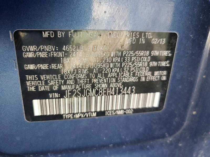 Продаж на аукціоні авто 2014 Subaru Forester, vin: JF2SJGMC8EH413443, номер лоту: 46429696