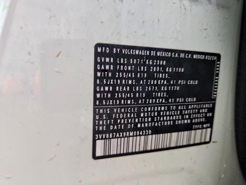 46104266 :رقم المزاد ، 3VV8B7AX9RM094330 vin ، 2024 Volkswagen Tiguan مزاد بيع